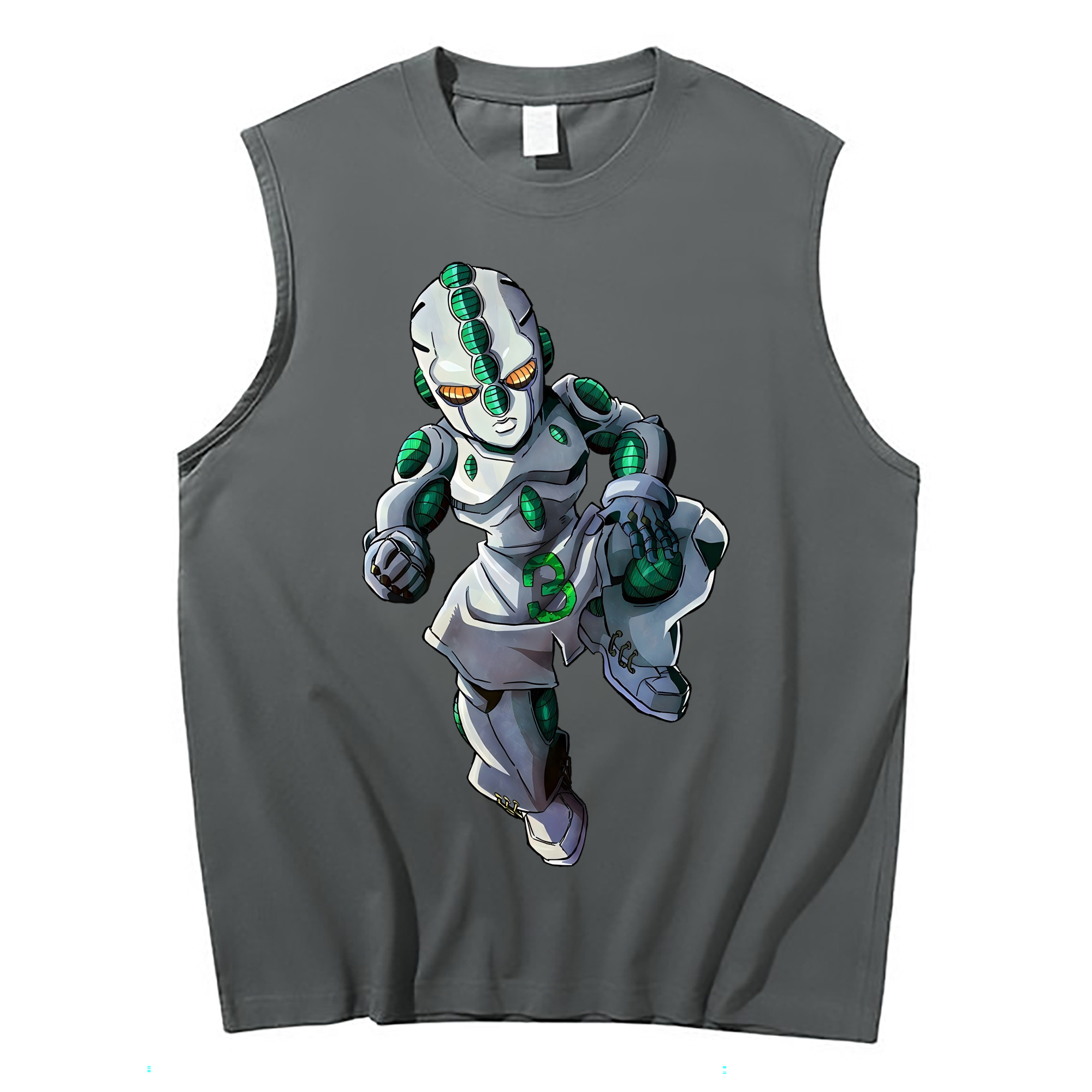 （画像用） ジョジョの奇妙な冒険 広瀨康一 JoJo's Bizarre Adventure Hirose Koichi コットン100％タンクトップ（フロントプリント）
